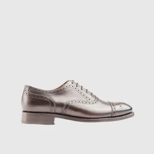 Goodyear Welt Oxford Strait Toe Cap With Punch 6870 Brown