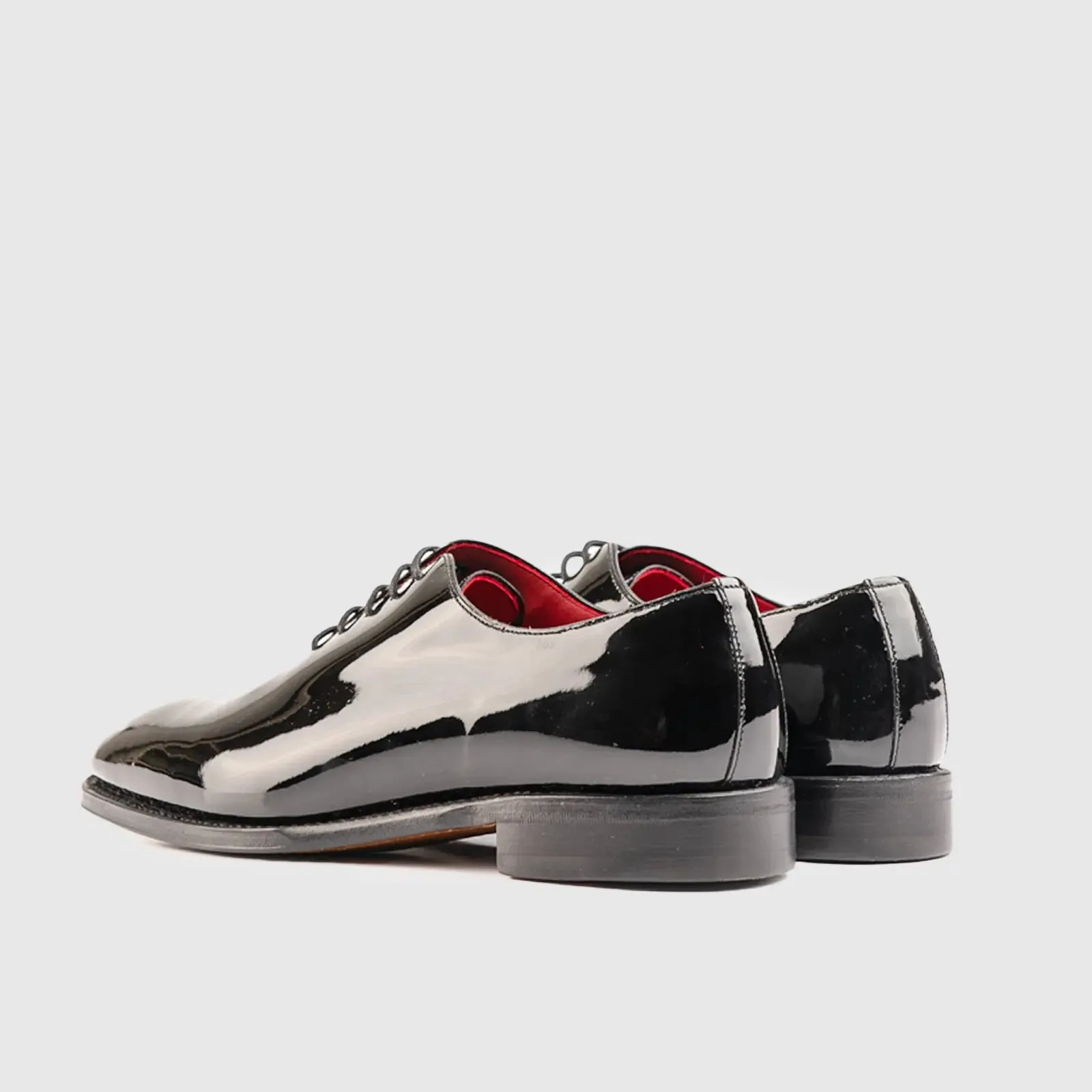Goodyear Welt Plain Toe Oxfords 5216 Black Patent