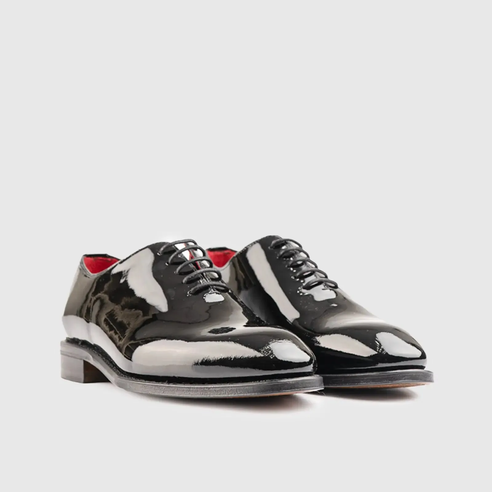 Goodyear Welt Plain Toe Oxfords 5216 Black Patent