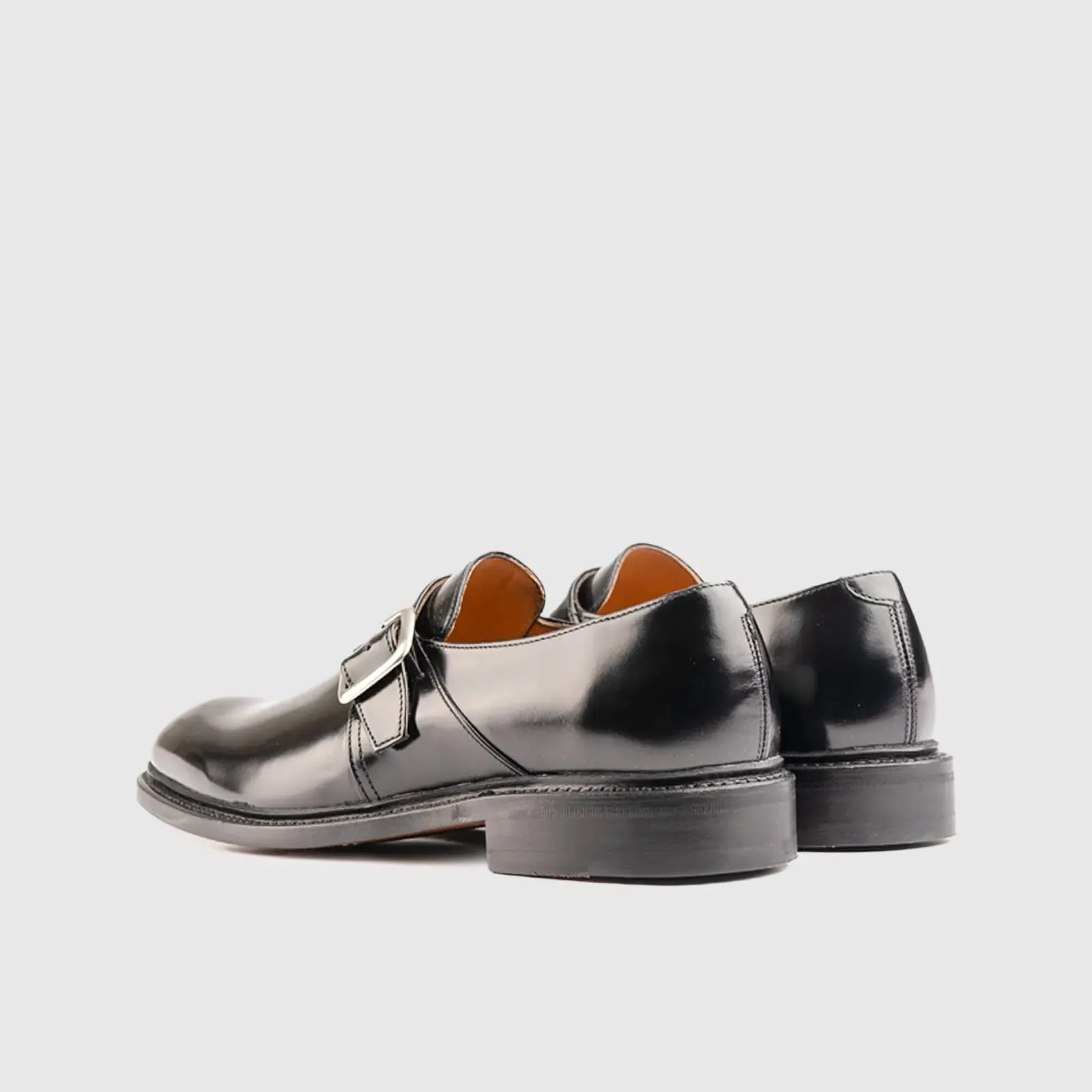 Goodyear Welt Single Monk Strap Slip On 6832 Black
