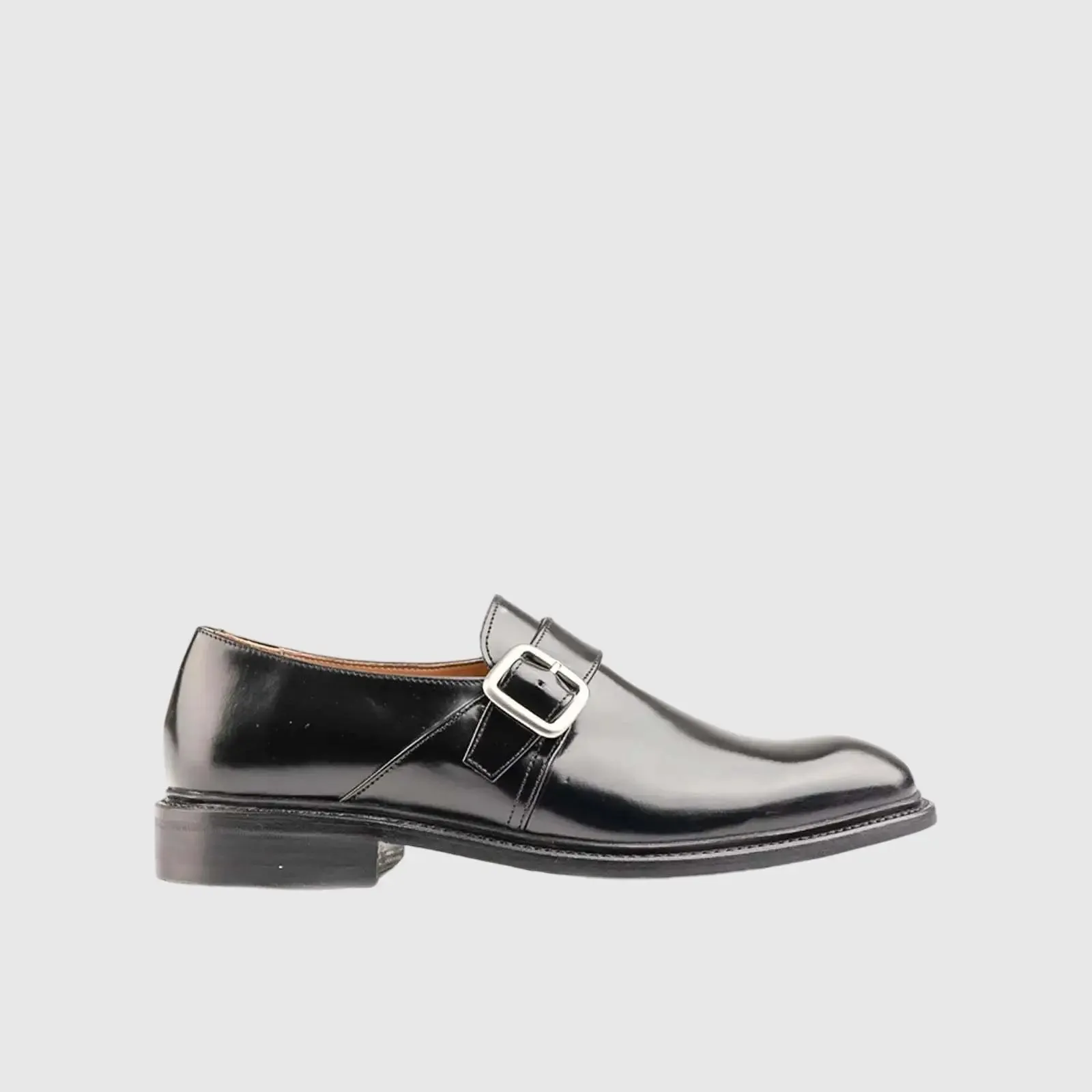 Goodyear Welt Single Monk Strap Slip On 6832 Black
