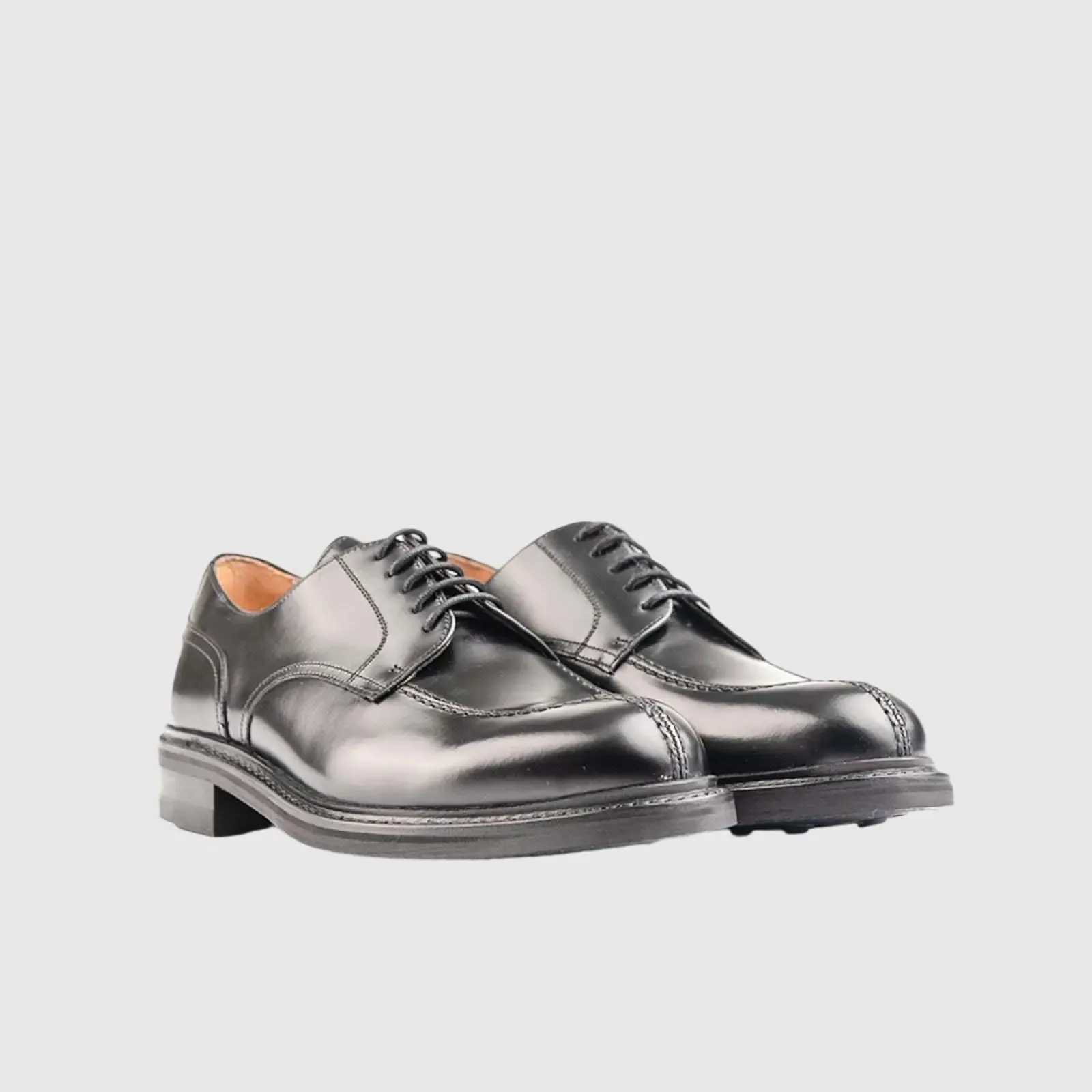 Goodyear Welt Split Toe Derby Lace Up Shoe 5230 Black