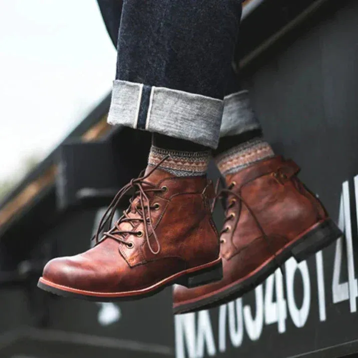 Gray | Men's High-Top Boots