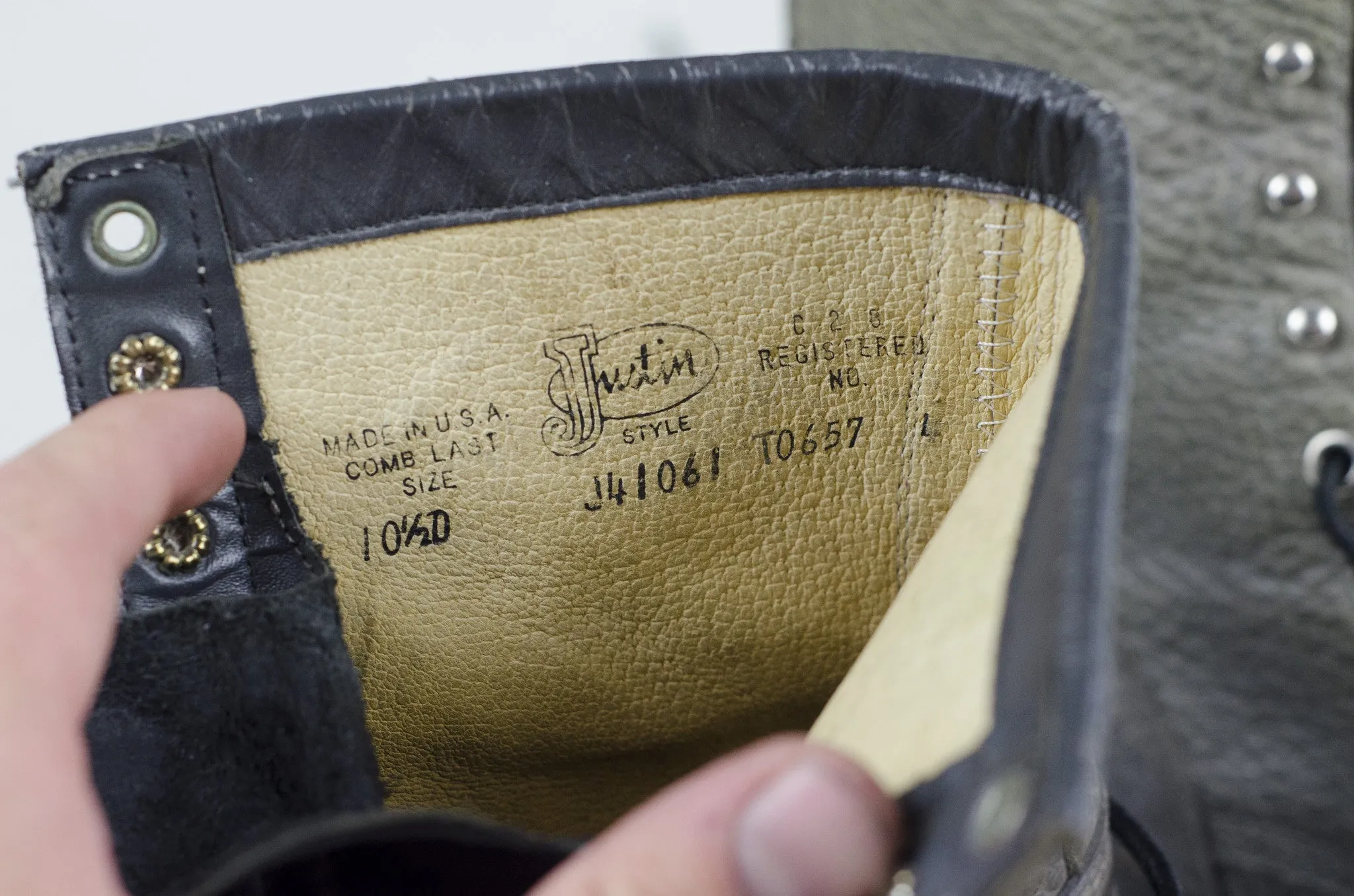 Grey Bison Justin Boots