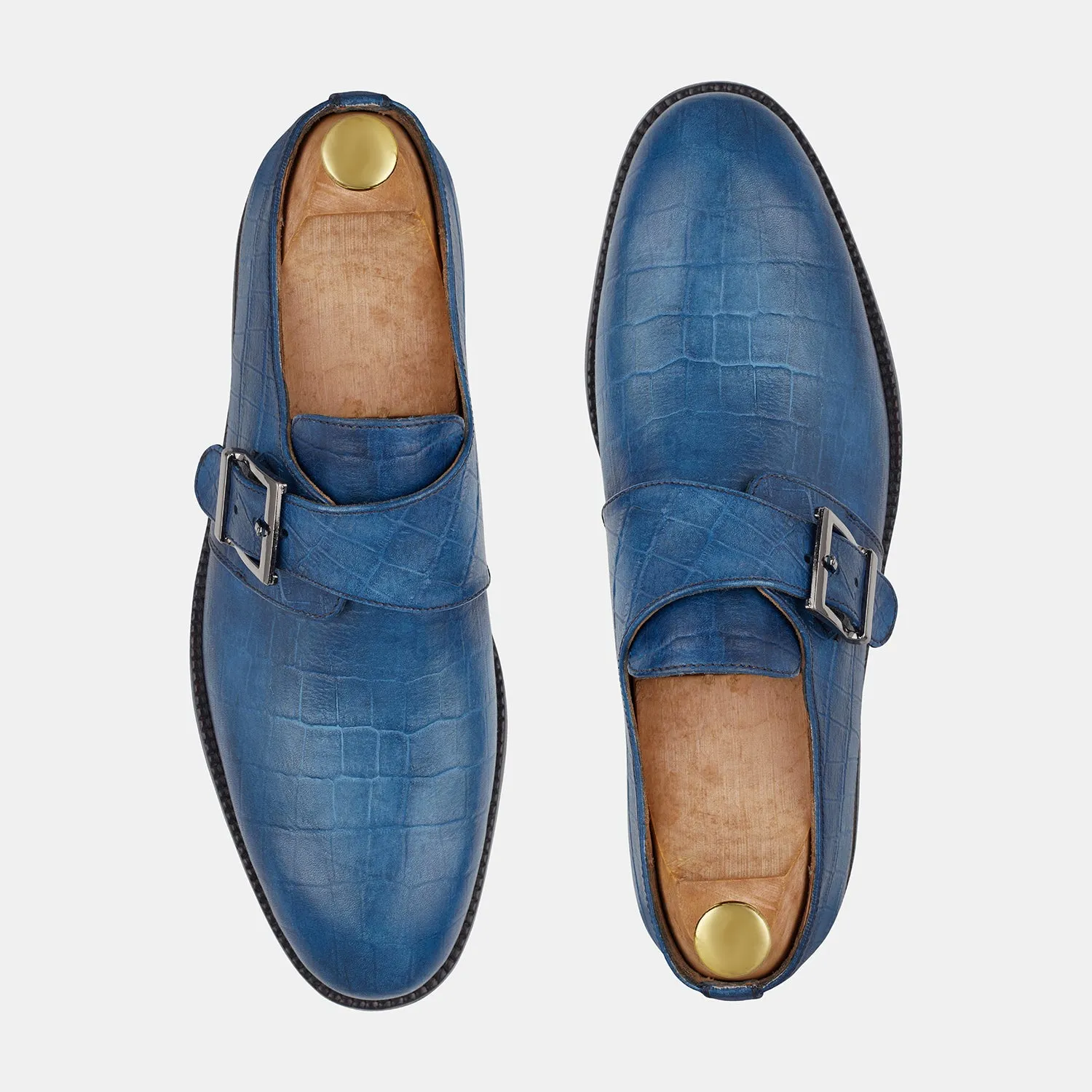 Handmade Single Monk Strap Shoes