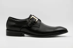 Hazel Black Buckle Monk