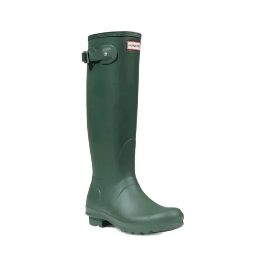 Hunter Women Green Rubber Ankle Boots