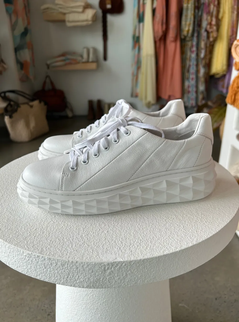 Irisa - White Leather Sneakers