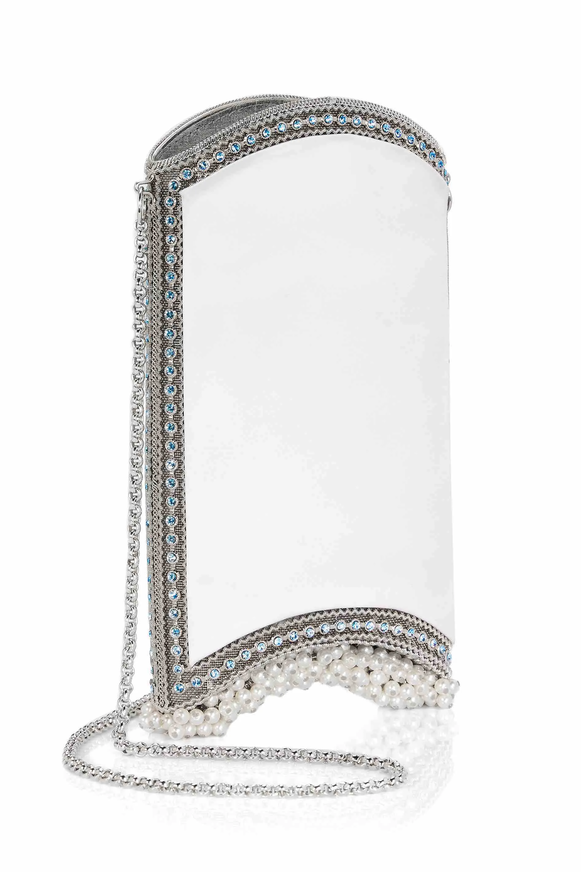 Jewel Aquamarine Pearl Phone Bag | Bridal | "Something Blue" Aquamarine & White