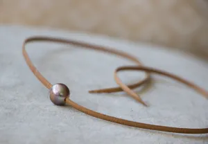 Judy Godec 1 Pearl Leather Necklace