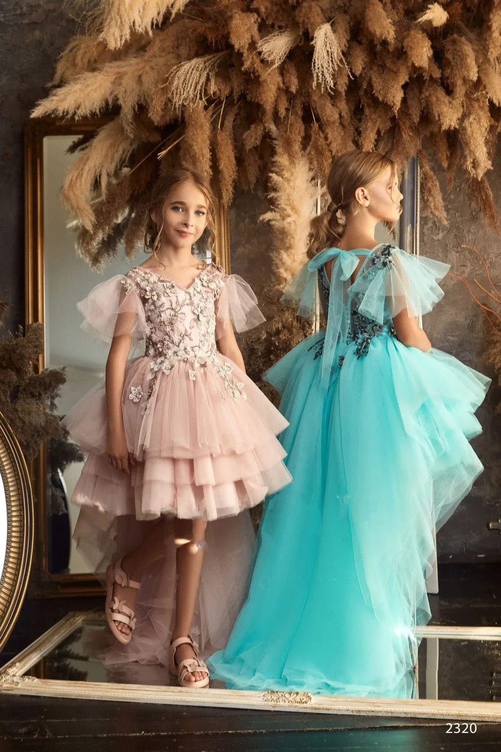 L2320 Tiffany Hi Low Prom Dress