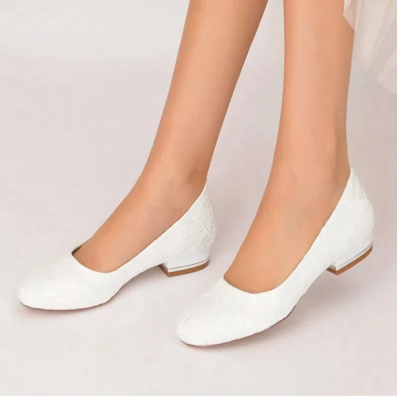 Lace Round Toe Flats
