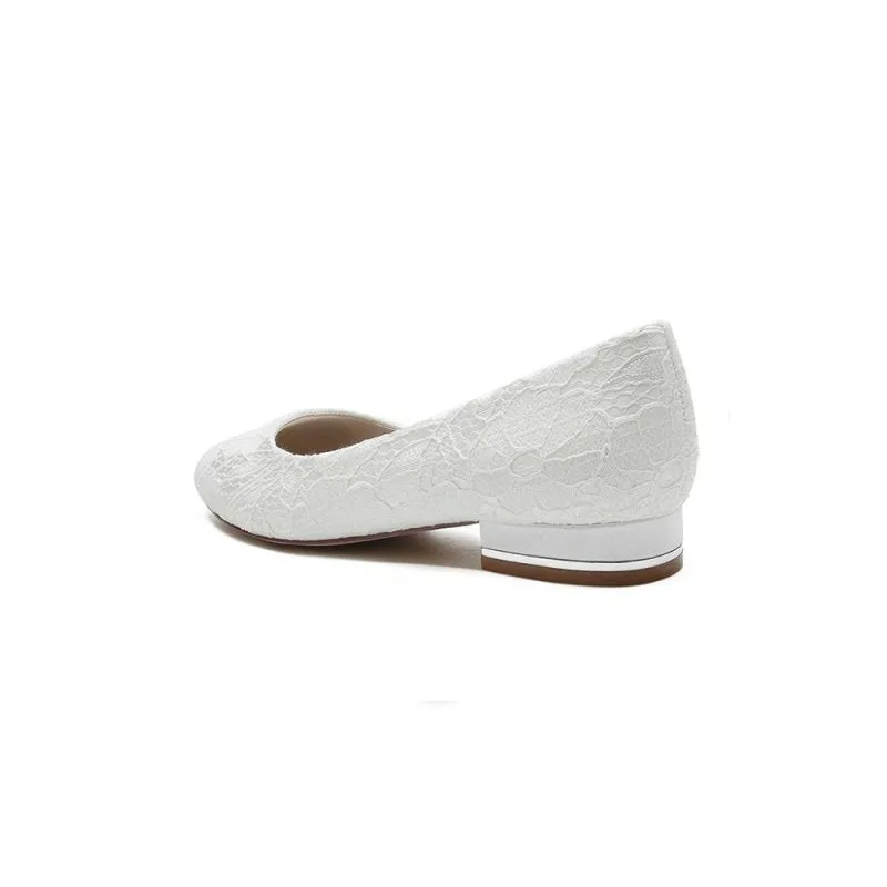 Lace Round Toe Flats