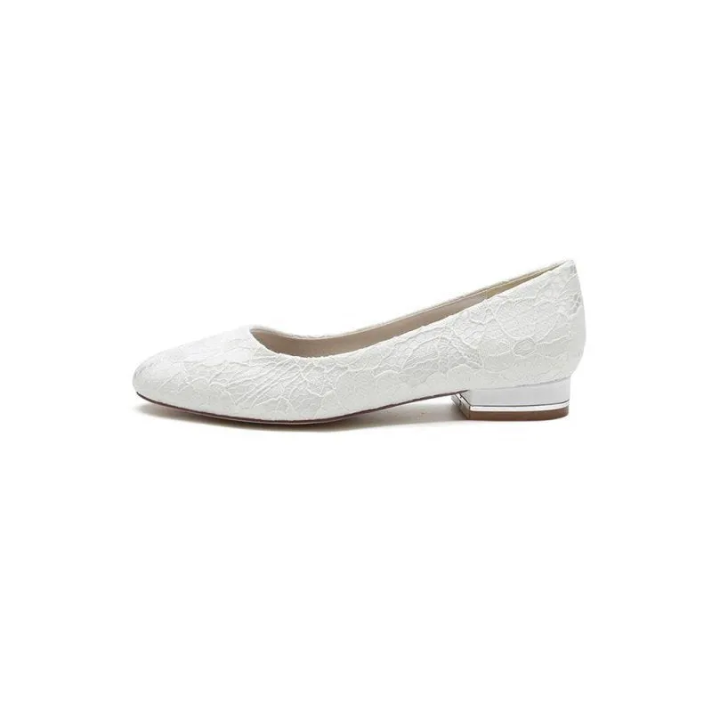 Lace Round Toe Flats