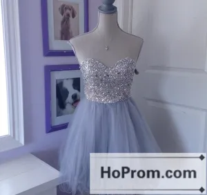 Lavender Beading Short A-Line  Prom Dresses Homecoming Dresses