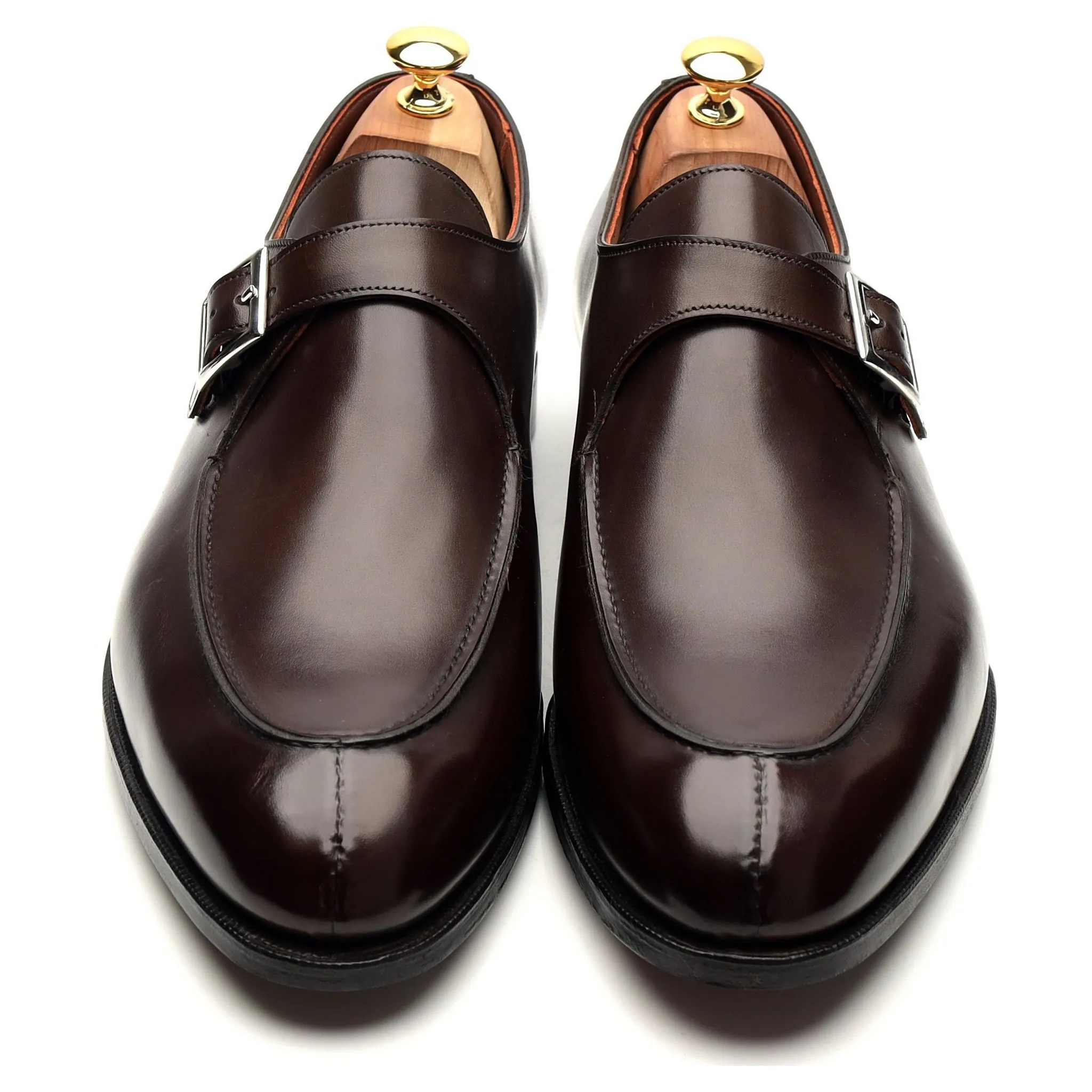 'Lawrence 2' Dark Brown Leather Monk Strap UK 11.5 / UK 12