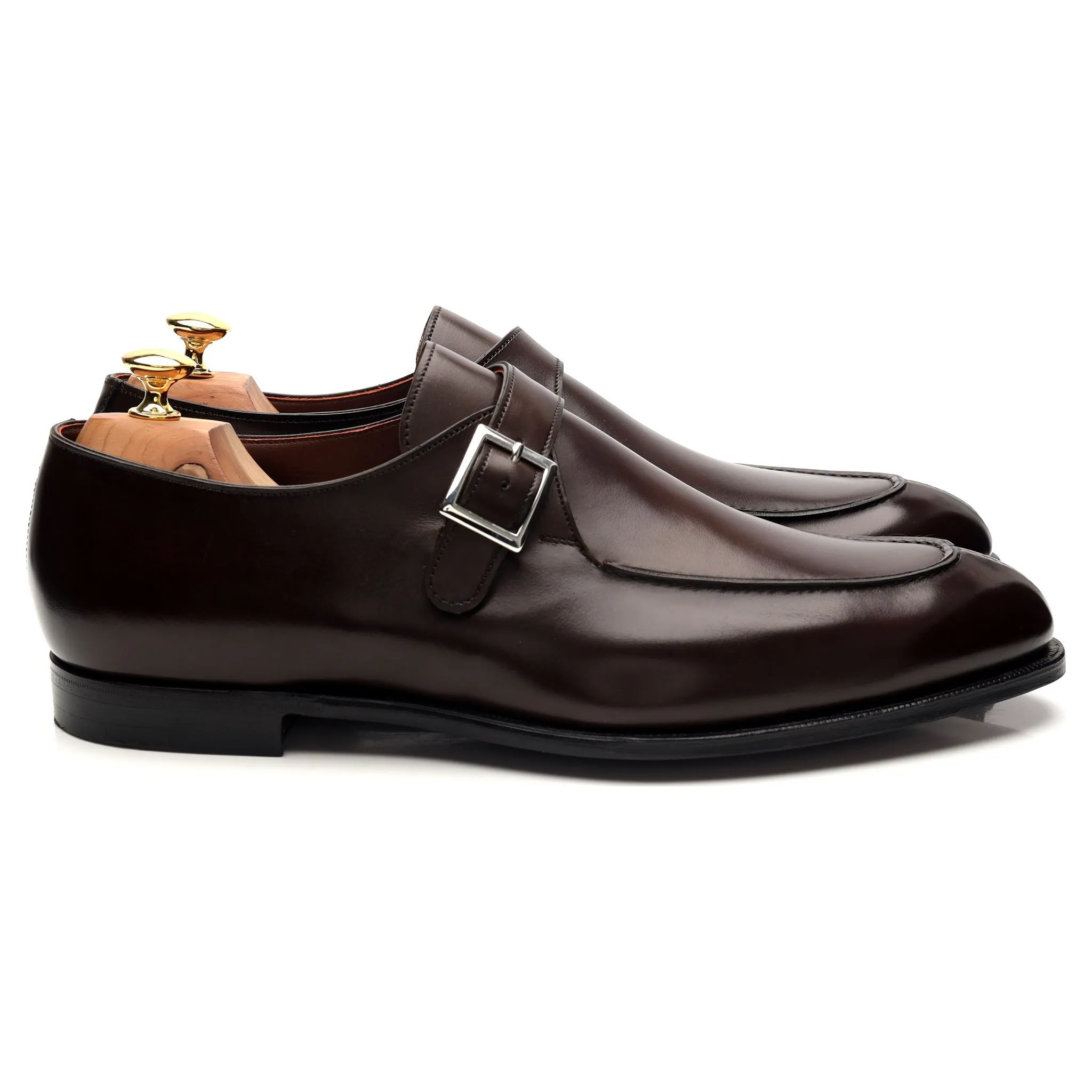 'Lawrence 2' Dark Brown Leather Monk Strap UK 11.5 / UK 12