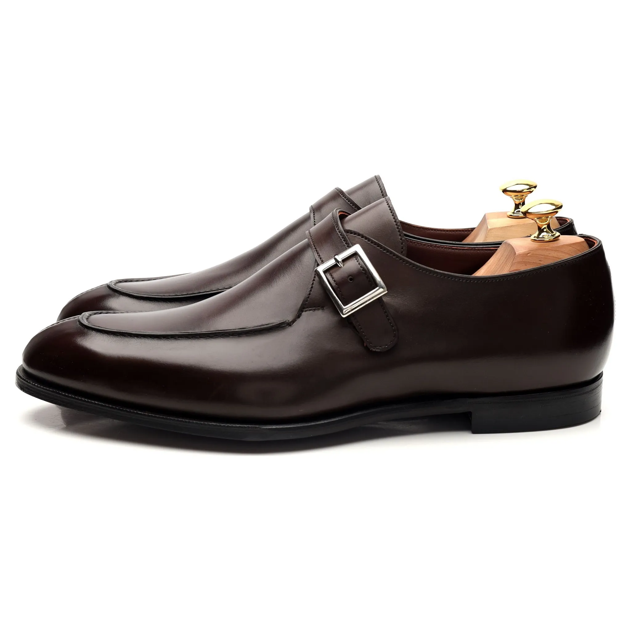 'Lawrence 2' Dark Brown Leather Monk Strap UK 11.5 / UK 12
