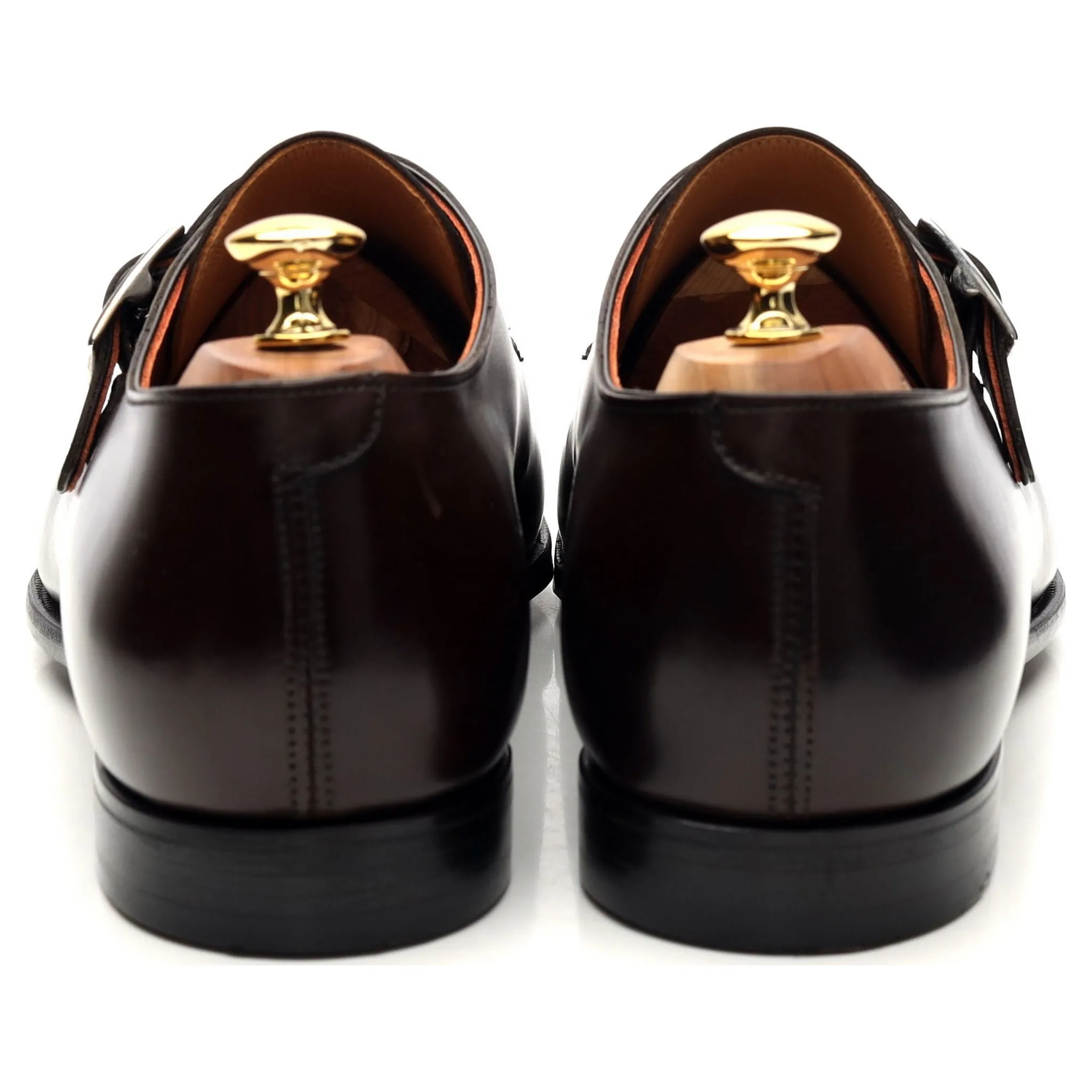 'Lawrence 2' Dark Brown Leather Monk Strap UK 11.5 / UK 12