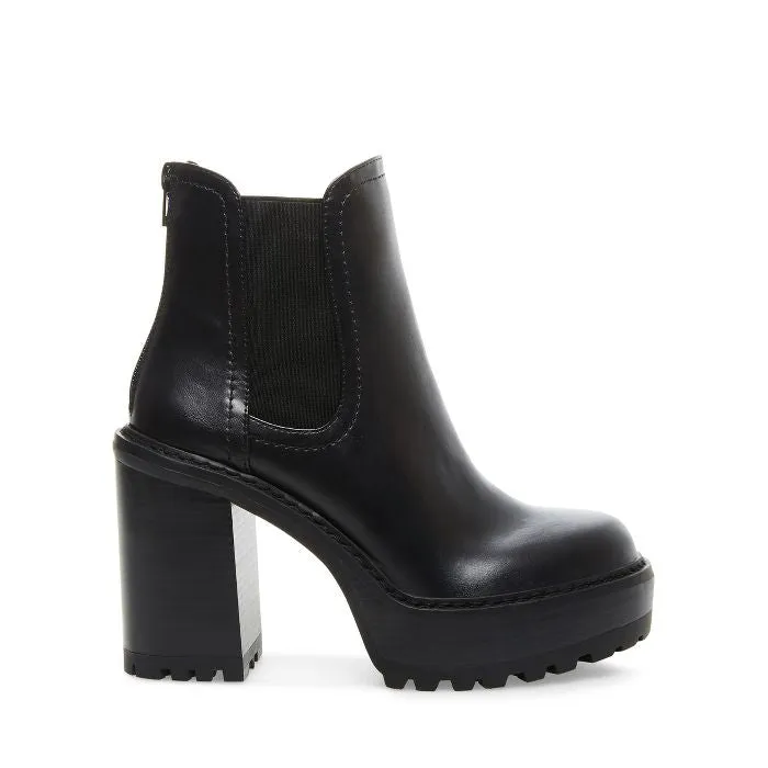 Lug Sole Stacked Heel Bootie