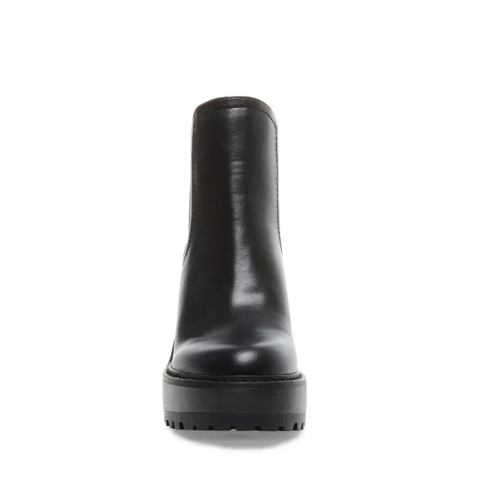 Lug Sole Stacked Heel Bootie