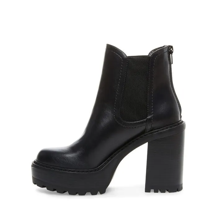 Lug Sole Stacked Heel Bootie