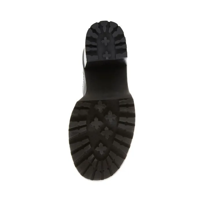 Lug Sole Stacked Heel Bootie