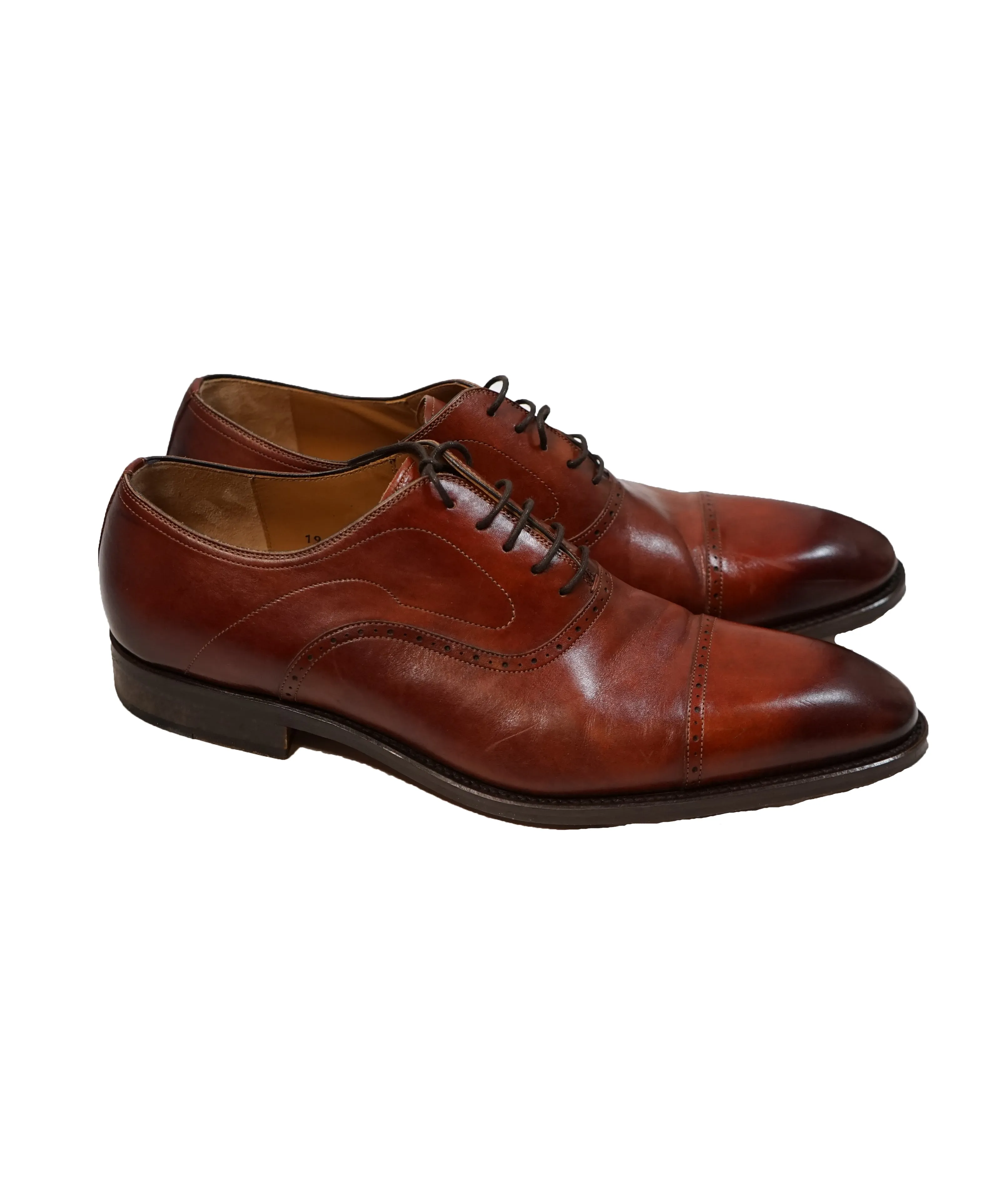 MAGNANNI For SAKS FIFTH AVENUE- Brown Cap-Toe Oxfords - 12