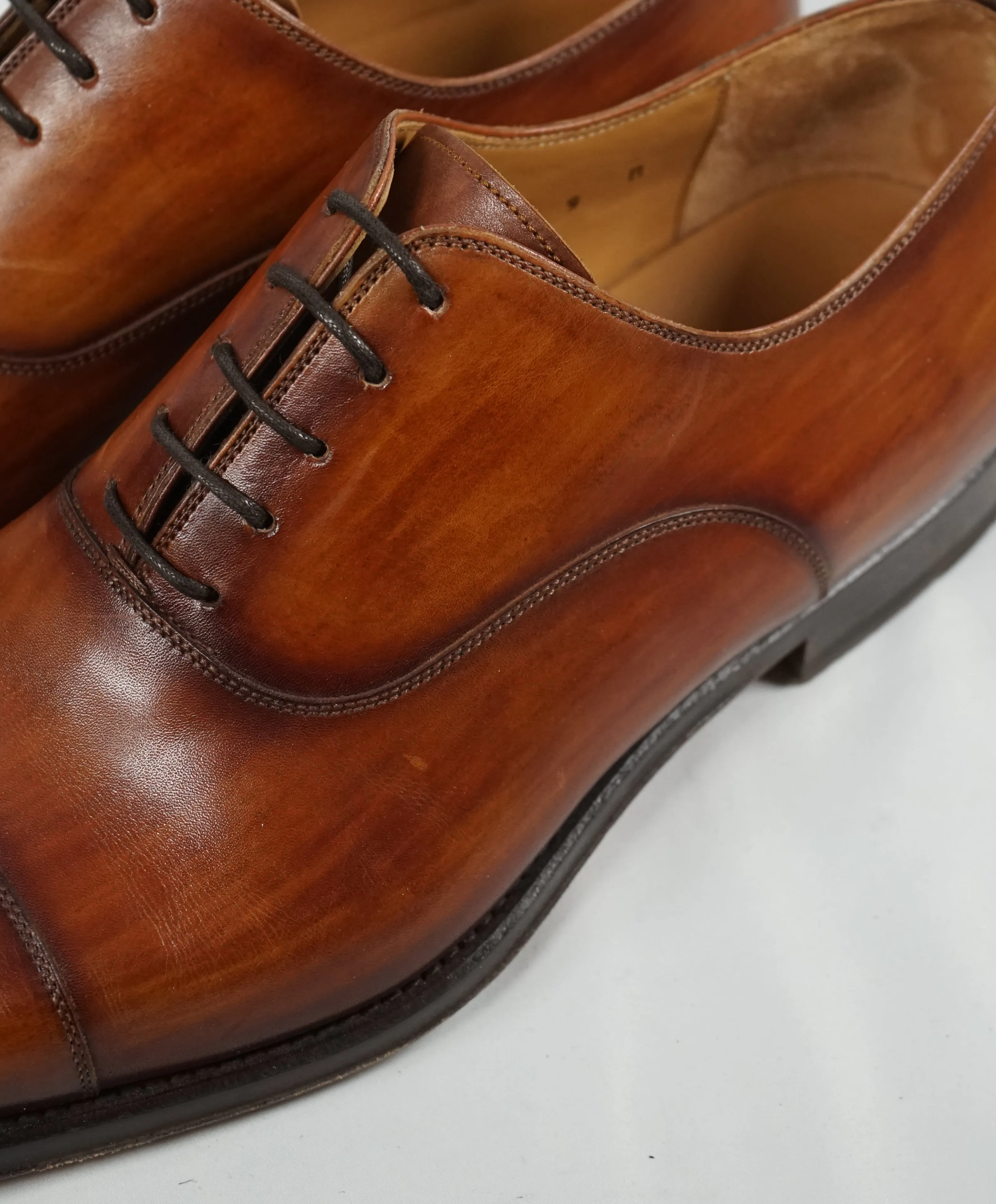 MAGNANNI - Hand Patina Cap Toe Oxfords - 9