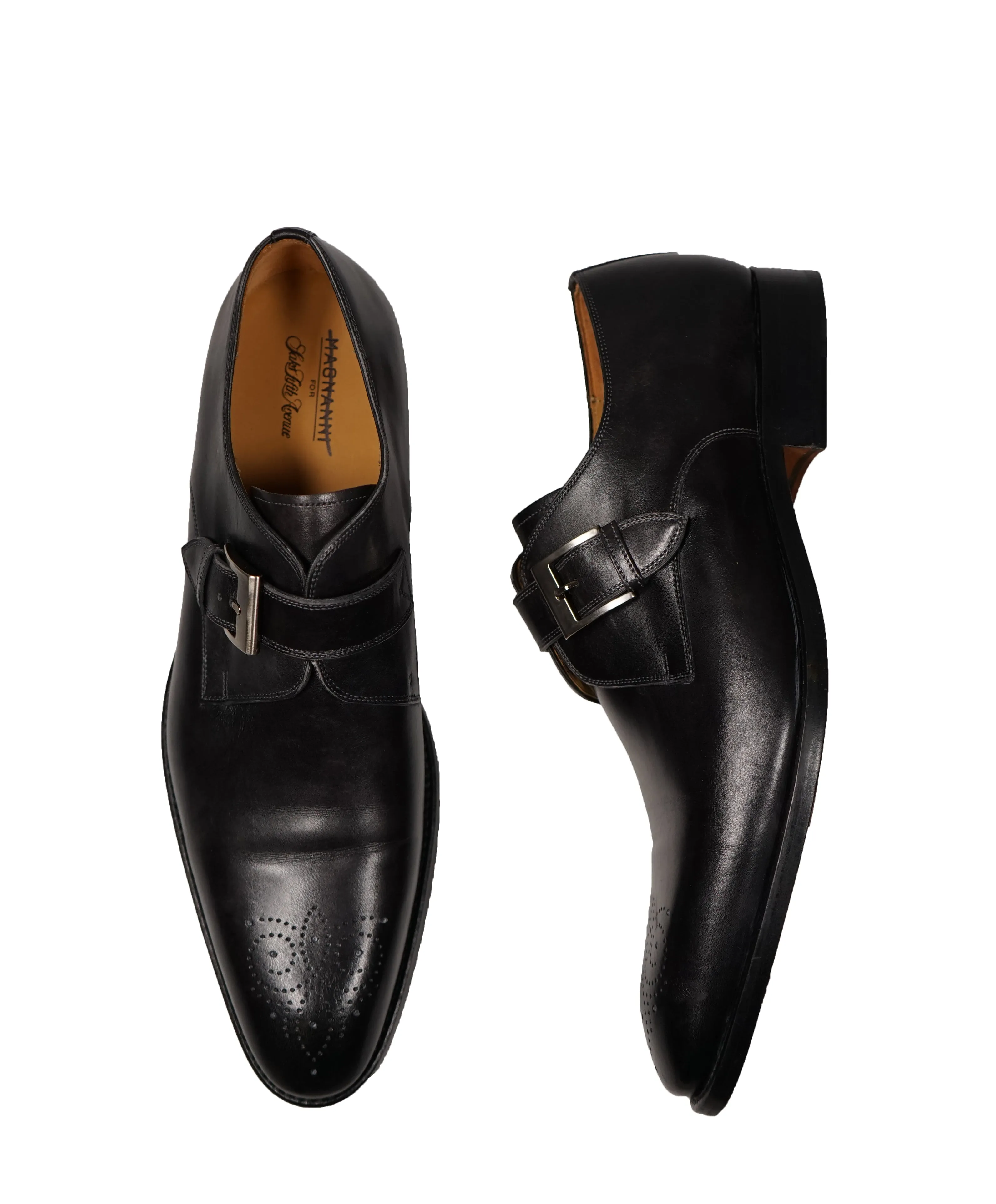 MAGNANNI - Single Monk Strap Loafers Brogue Tip - 13