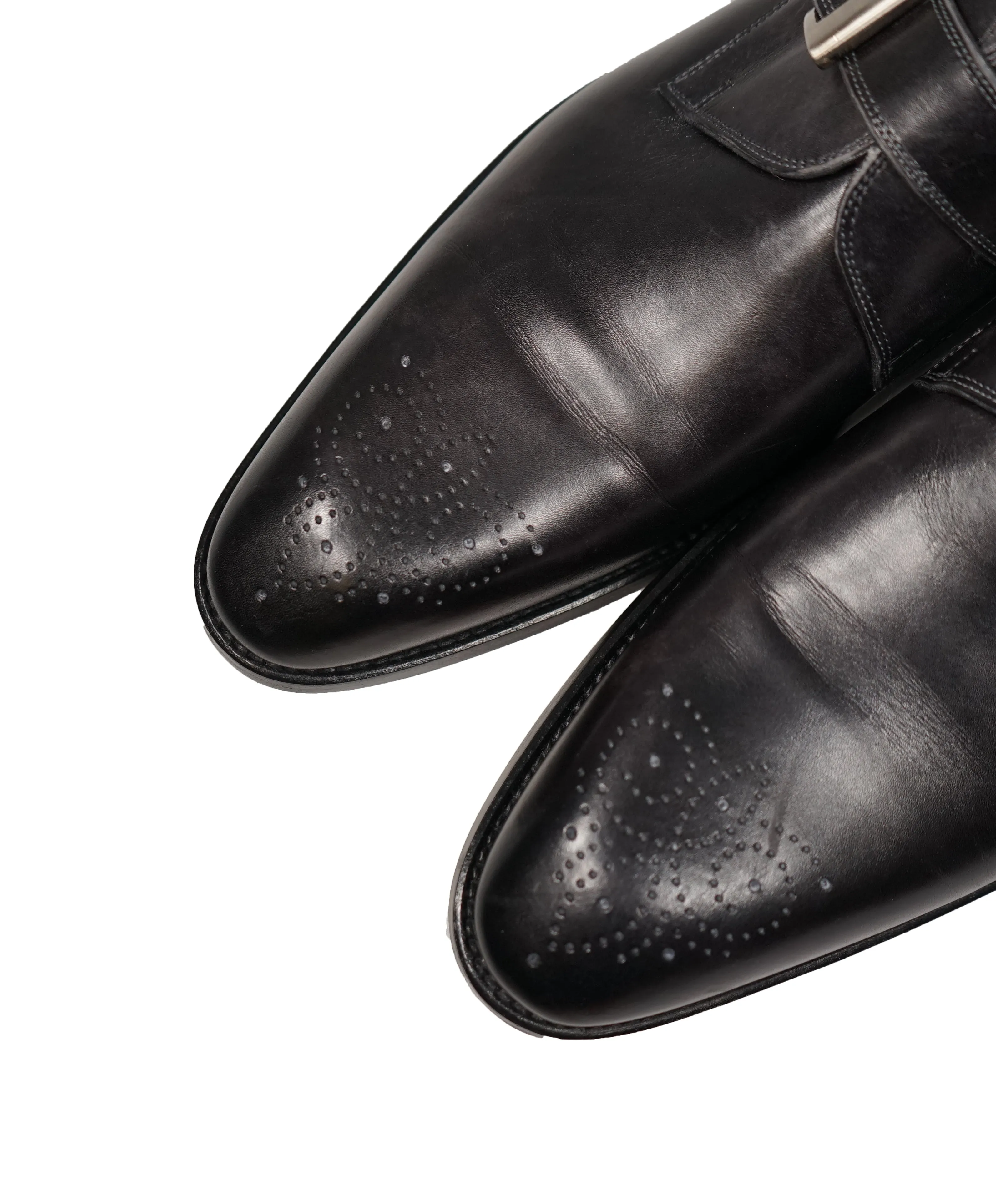 MAGNANNI - Single Monk Strap Loafers Brogue Tip - 13