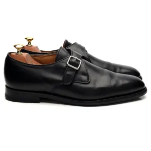 'Mayfair' Black Leather Monk Strap UK 9