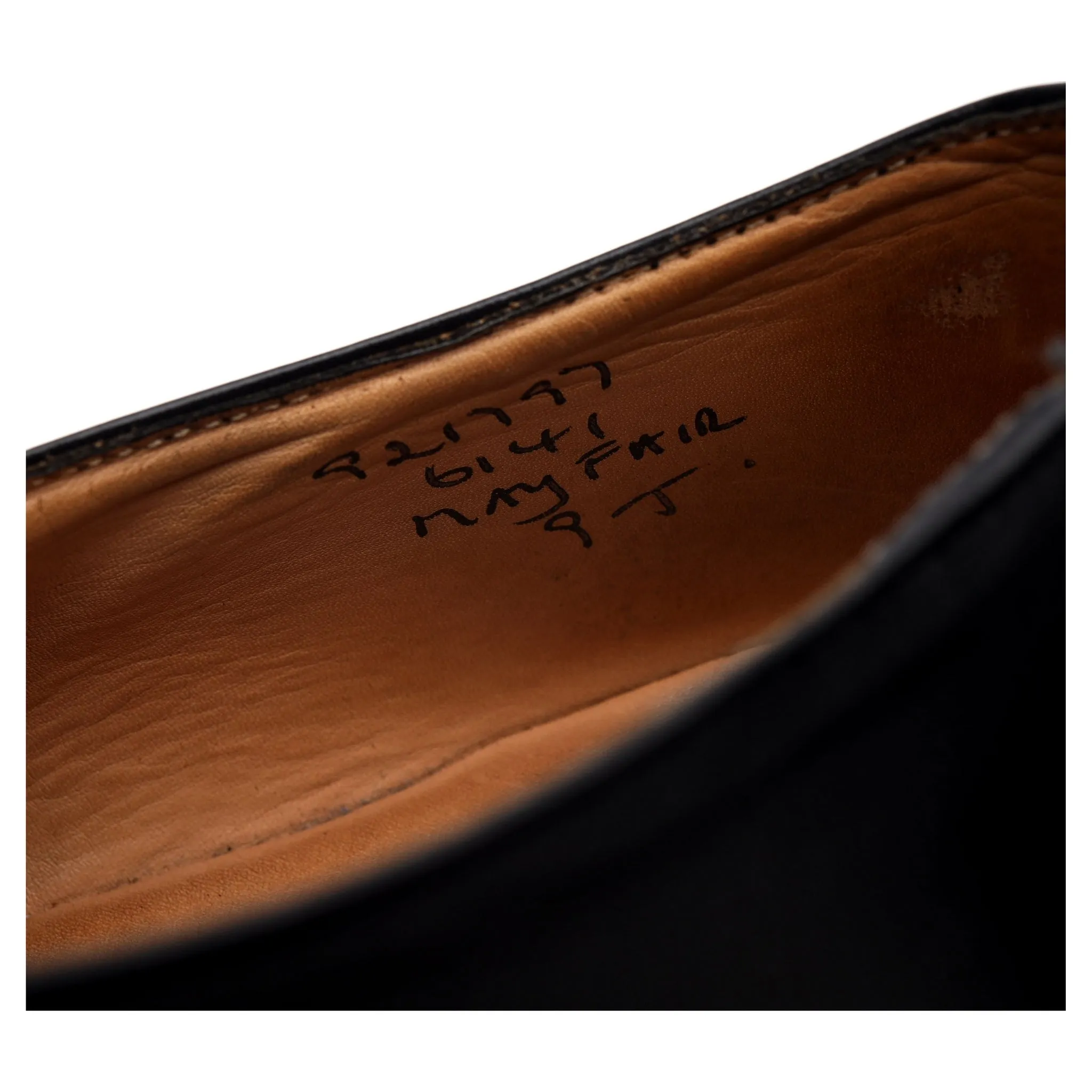'Mayfair' Black Leather Monk Strap UK 9