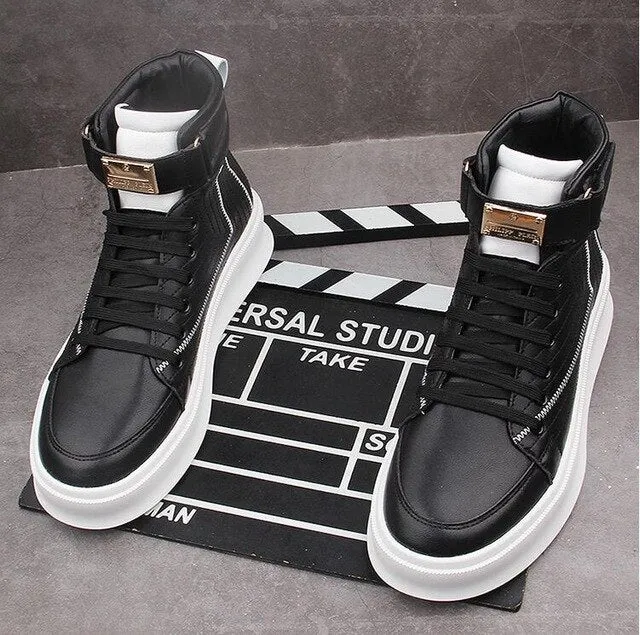 Men casual shoes hip hop sneakers flat board shoes