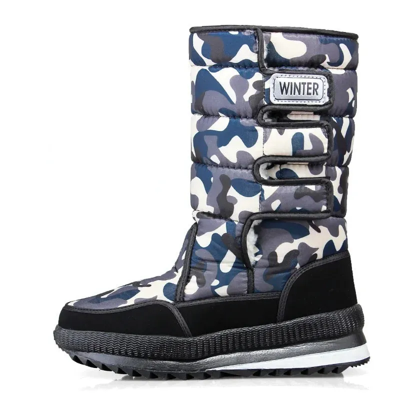 Men's Boots -40° Warm Mid-calf Snow Boots Men Winter Shoes Thicken Plush Comfort Non-slip Platform Booties Plus Size Man Shoes