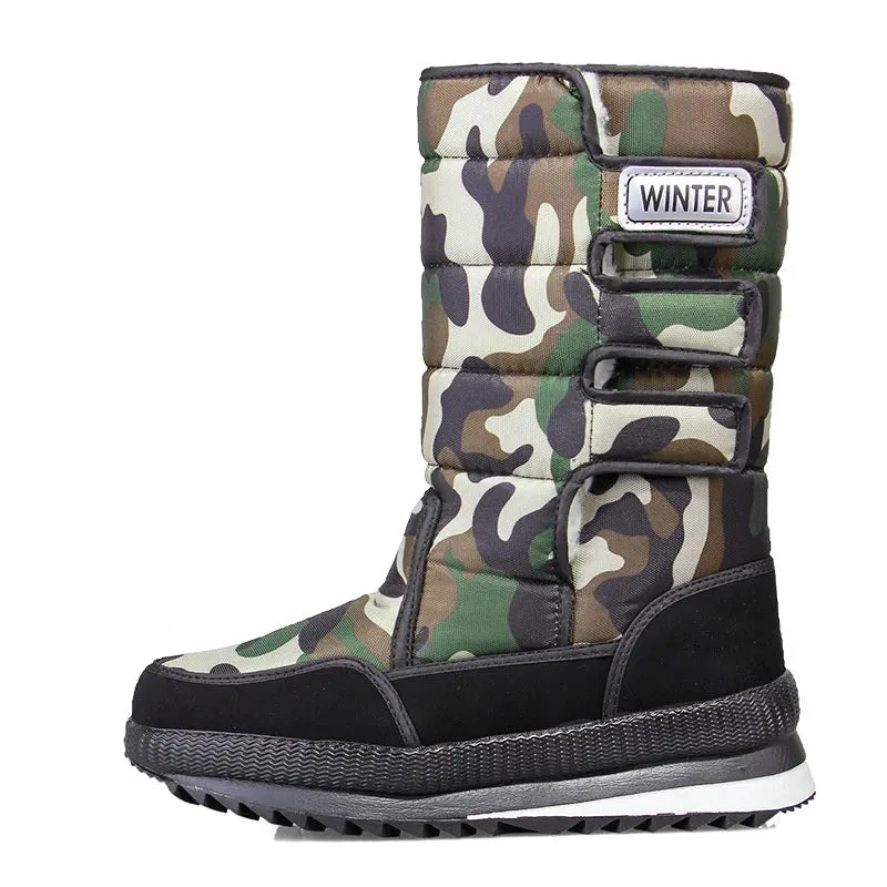 Men's Boots -40° Warm Mid-calf Snow Boots Men Winter Shoes Thicken Plush Comfort Non-slip Platform Booties Plus Size Man Shoes