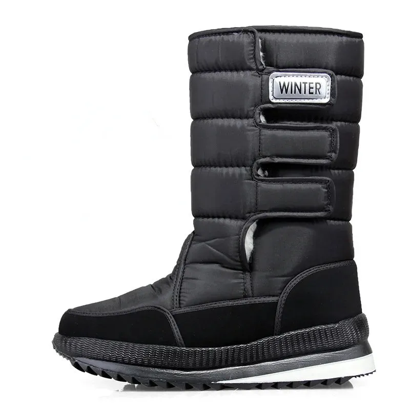 Men's Boots -40° Warm Mid-calf Snow Boots Men Winter Shoes Thicken Plush Comfort Non-slip Platform Booties Plus Size Man Shoes