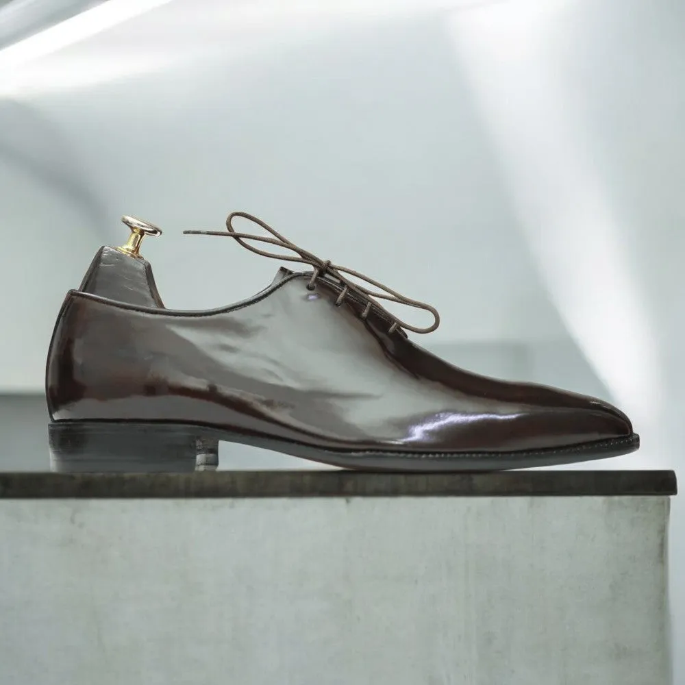 Men's Classic Brown Patent Leather Monk Strap Shoes | Formal & Elegant