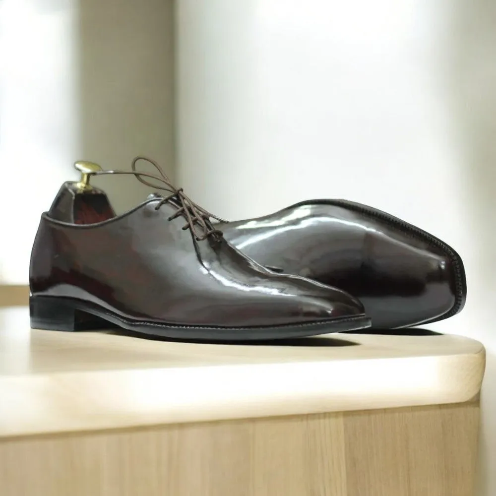Men's Classic Brown Patent Leather Monk Strap Shoes | Formal & Elegant