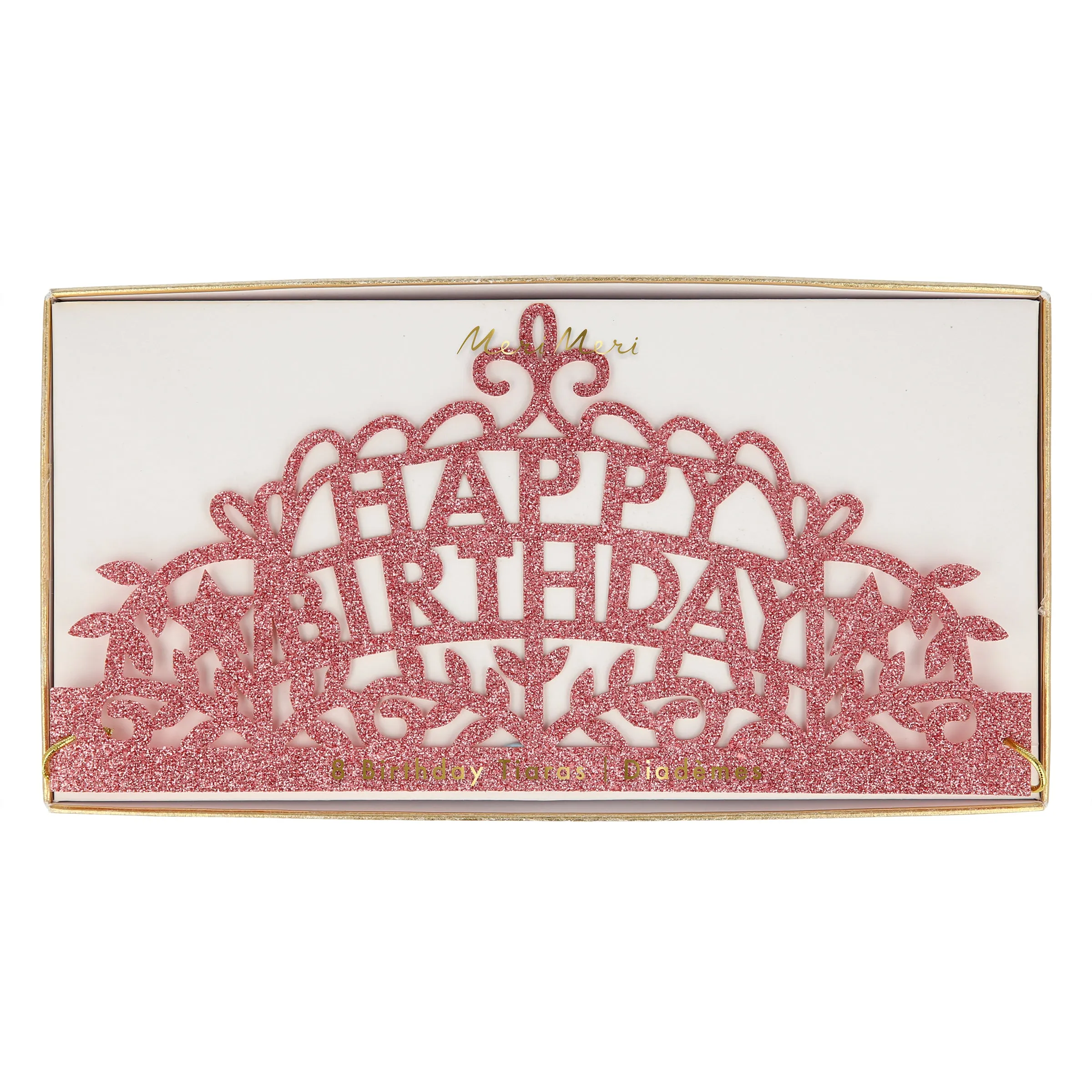 Meri Meri Happy Birthday Party Tiaras (Set of 8)
