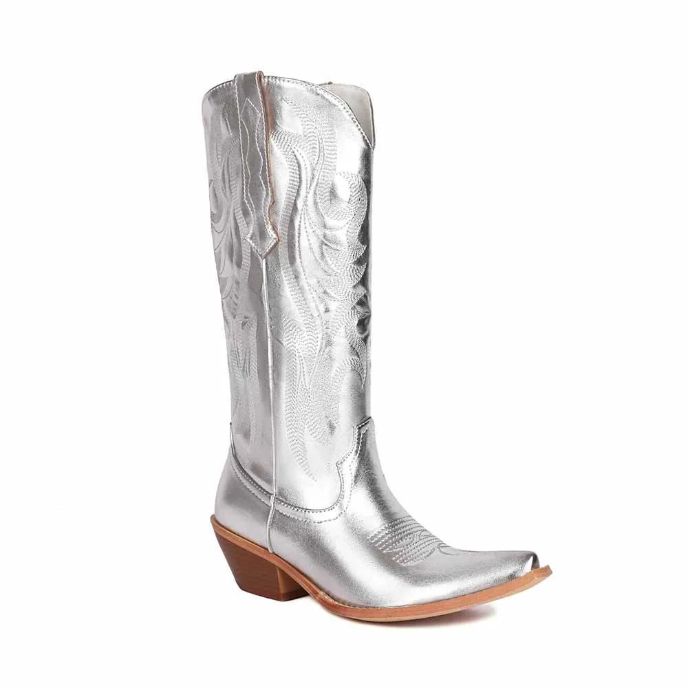 Metallic Cowboy Boots For Women