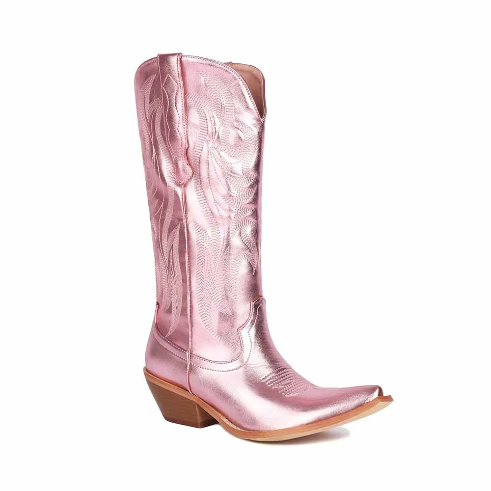 Metallic Cowboy Boots For Women