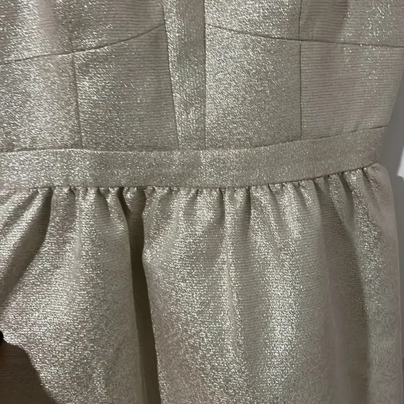Metallic Strapless Cocktail Dress Aidan By Aidan Mattox Gold and Black