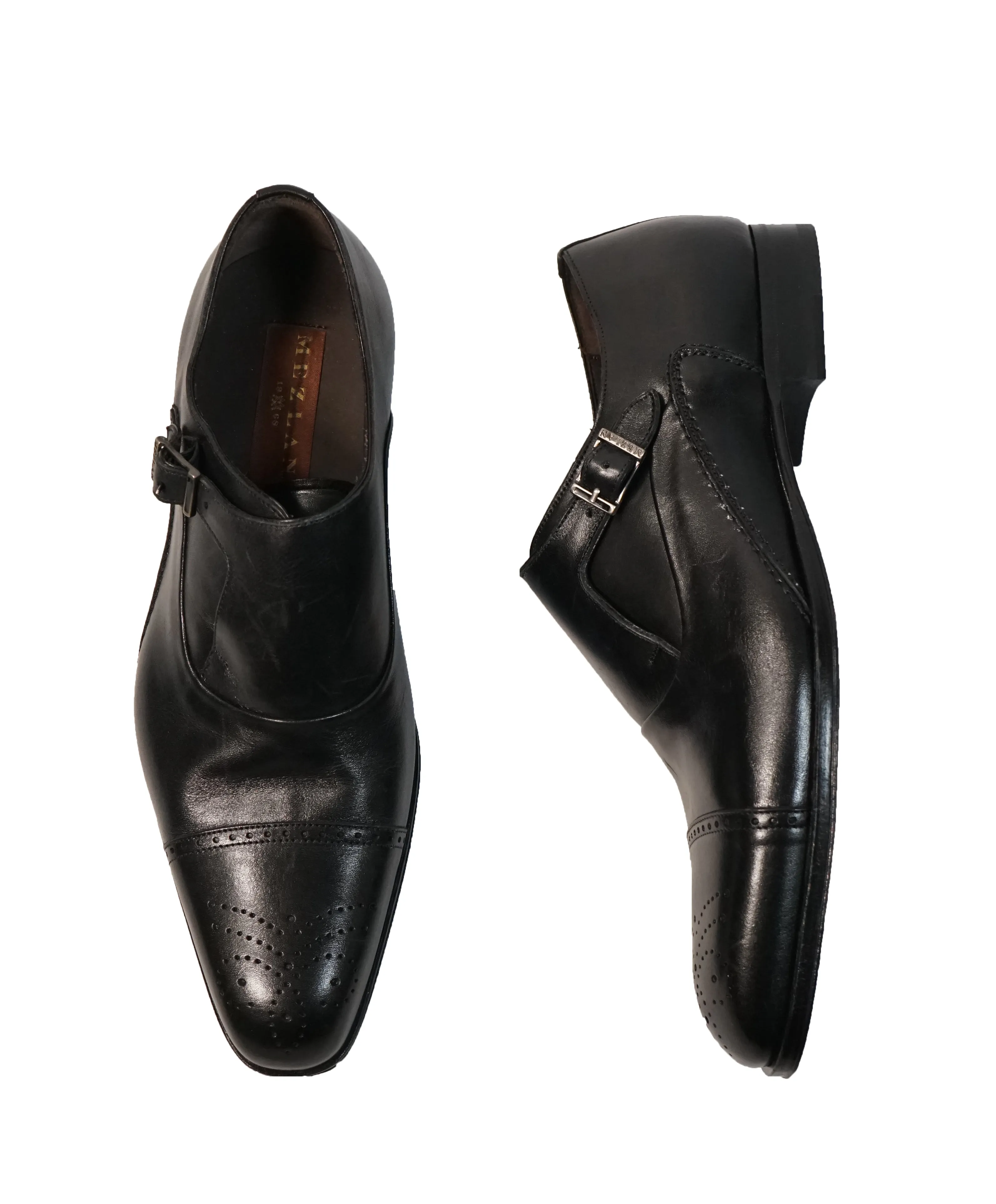 MEZLAN - Single Cutaway Monk Strap Loafers - 10