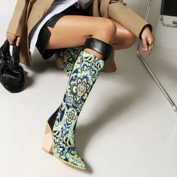 Mid-calf Boots Women Plus Size Elegant Shoes