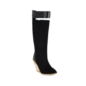 Mid-calf Boots Women Plus Size Elegant Shoes