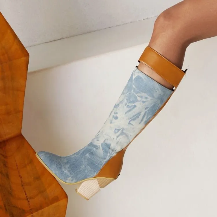 Mid-calf Boots Women Plus Size Elegant Shoes