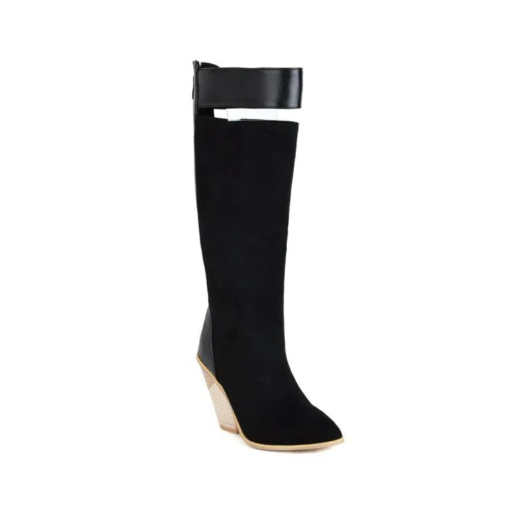 Mid-calf Boots Women Plus Size Elegant Shoes