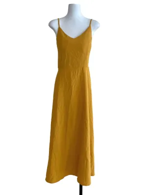 Mustard Yellow Tie Back Dress