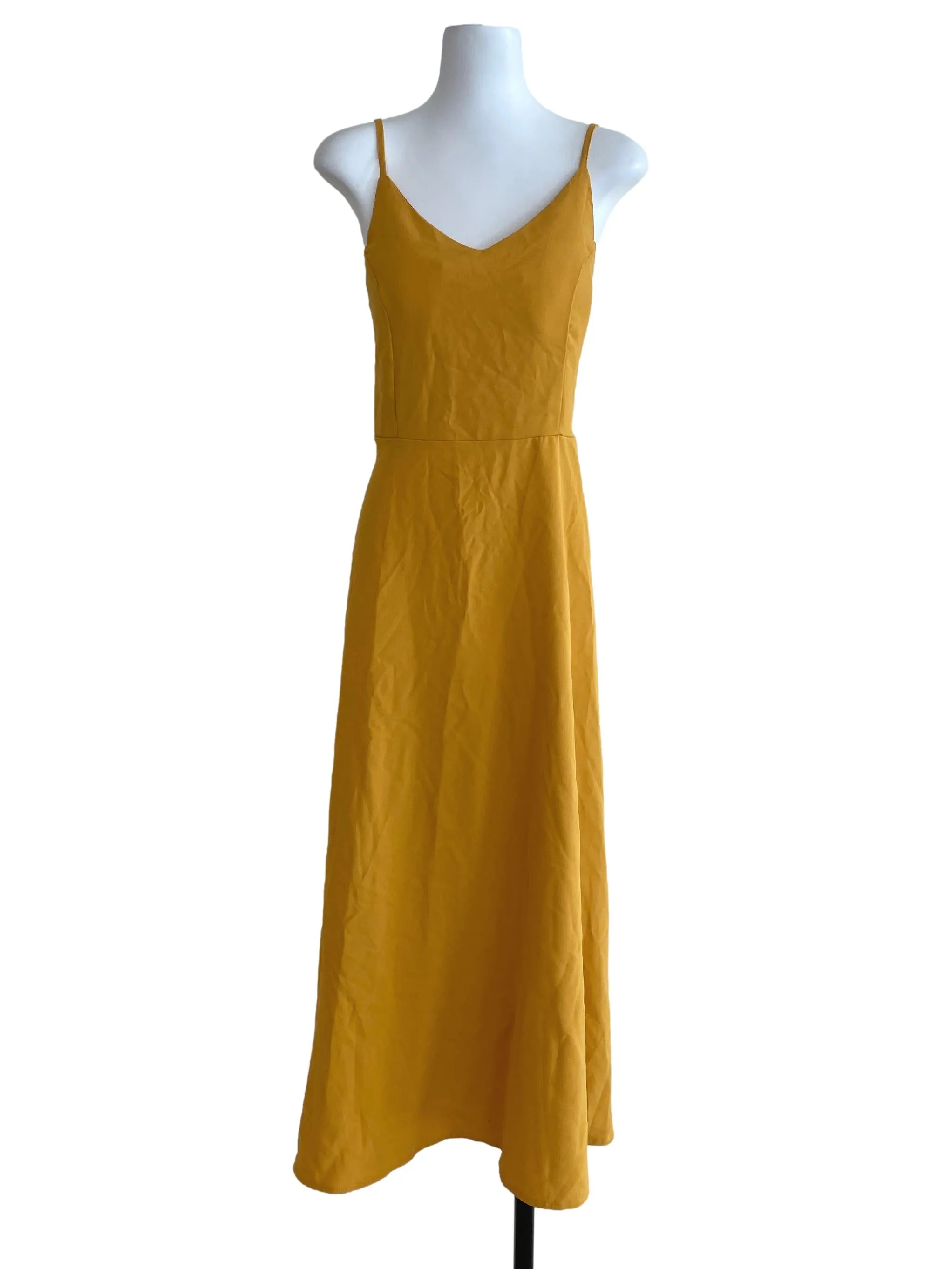 Mustard Yellow Tie Back Dress